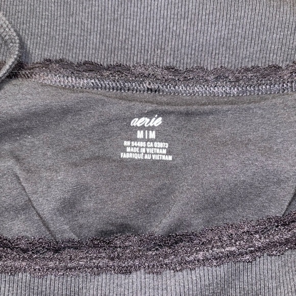 Aerie Black Ribbed Slip Dress - Picture 3 of 5